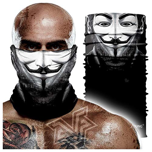 Image of Skull Face Mask Bandanas, Neck Gaiter, Headwear, Magic Scarf, Headband for dust Sun Wind