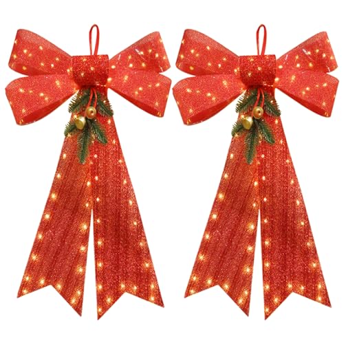 Christmas Tree Bow, 2 Pack 17'' x 24'' Tree Topper