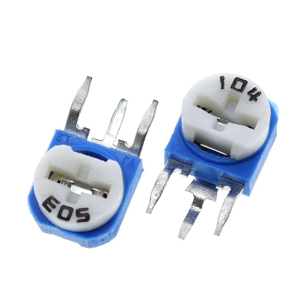 Strombegrenzende Elemente 5PCS RM063 Rm-063 Potentiometer 100 Ohm- 1M Ohm Variable Trimmer Widerstand Potentiometer kit (Size : 500K Ohm
