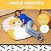BigMouth x Squishmallows Original Inflat-A-Pal, Inflatable Floor Pillow, Jumbo Animal Cushion Lounger for Kids, Hand Pump Included - Leonard The Lion