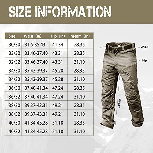 Buy ANTARCTICA Mens Hiking Tactical Pants Lightweight Waterproof