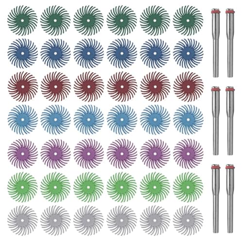 TOBEOME Kit di 42 dischi radiali con setole da 2,5 cm e 1/8