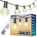 VIPAR Outdoor String Lights, 30FT 13 G40 Bulbs Patio Lights Outdoor Waterproof, Shatterproof Connectable LED Outside Hanging Light for Balcony, Backyard, Porch, Garden, Deck, Bistro, 2700K Dimmable