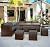 Nestl Wicker Outdoor Furniture Set - 7 Piece Patio Dining Set (Brown/Grey)