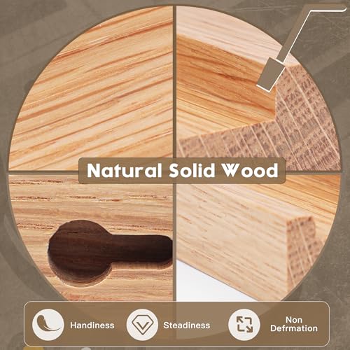 NIUBEST Wandhalterung für Vinyl-Schallplatten, 2er-Pack - Schallplattenregale, Halterung zur Präsentation von Schallplatten, CDs, Büchern und Kunstwerken, Vintage-Aufbewahrung für Zuhause (Holzfarbe)