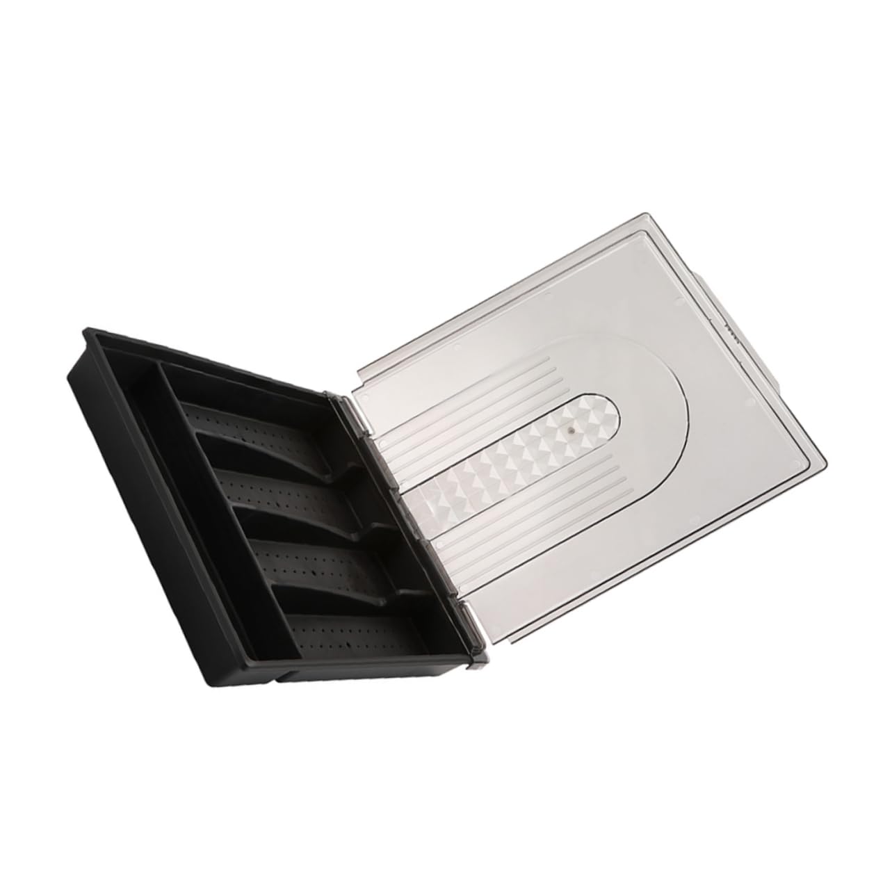IMIKEYA Organizador De Cubiertos De Cocina Compartimentos Almacenamiento De Utensilios Caja De Corte Transparente para Cubiertos y Utensilios De Cocina