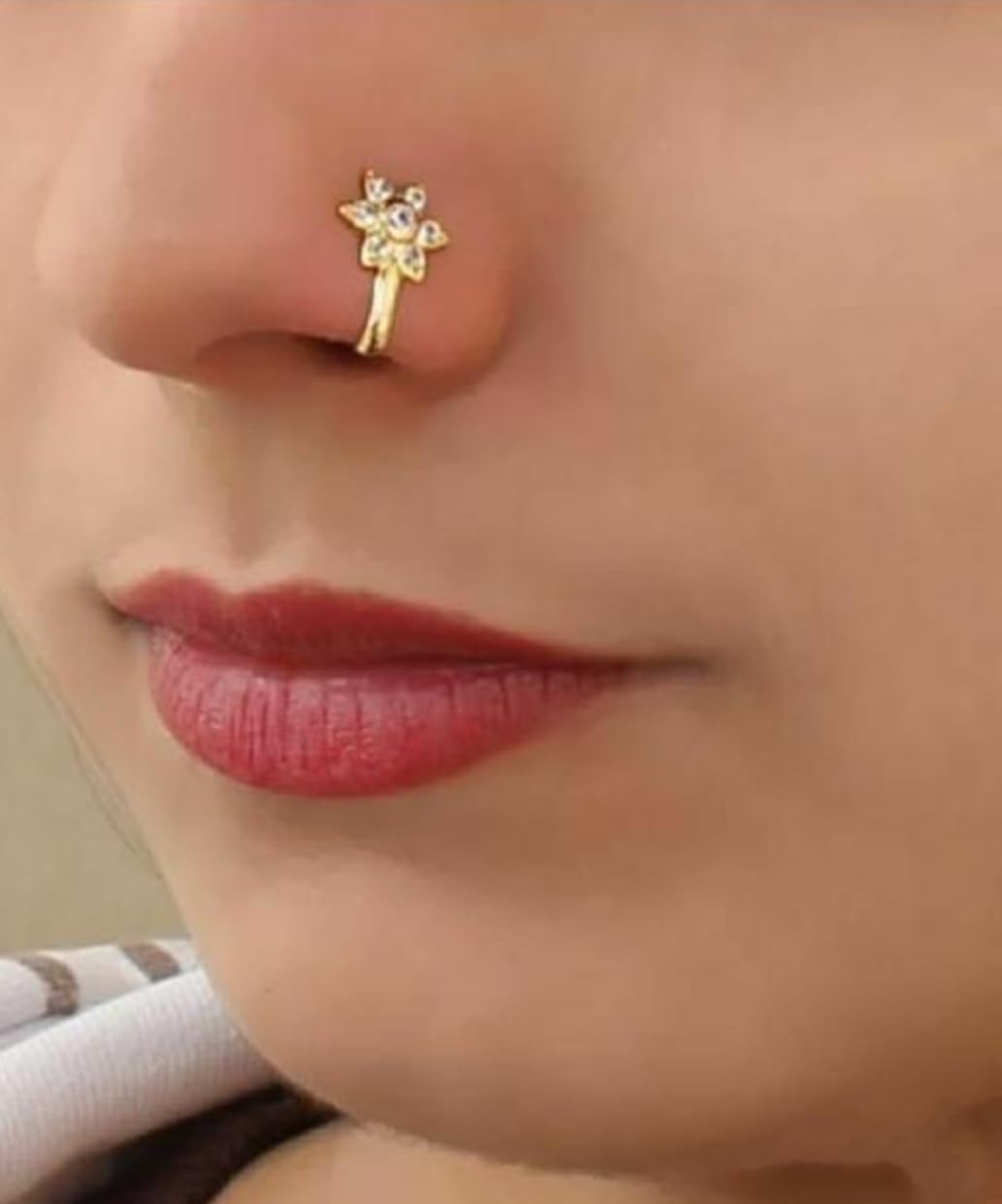 Gold-Plated Plated Metal, Alloy, Brass, Tungsten Nose Stud Gold::White-image-37