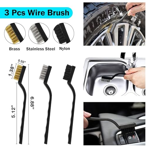 Pamatio Car Cleaning Kit 24pcs, Car Washing Kit Interior & Exterior With Bag, Car Detailing Kit for Car Motorcycle Bike Cleaning Interior, Exterior, Wheels, Dashboard, Vents, Car Care Gift Set - Image 5