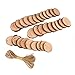 Produktbild ewtshop® 30 Stück Holzscheiben, 6-7 cm Durchmesser, 10 m Juteschnur, mit Loch, für Bastelarbeitenm, als Dekoration