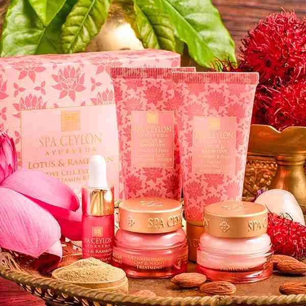 Spa Ceylon Lotus & Rambutan Face Care Essentials Set | Skin Care Gift Set | Skincare Routine Set | Face Care Kit with Face Serum, Day & Night Treatment | 5-Piece Set - Image 2