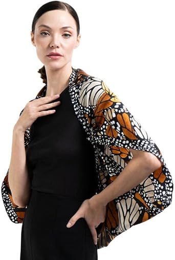 Pineda Covalin LARGE SILK SCARF- MACRO MONARCH BUTTERFLY