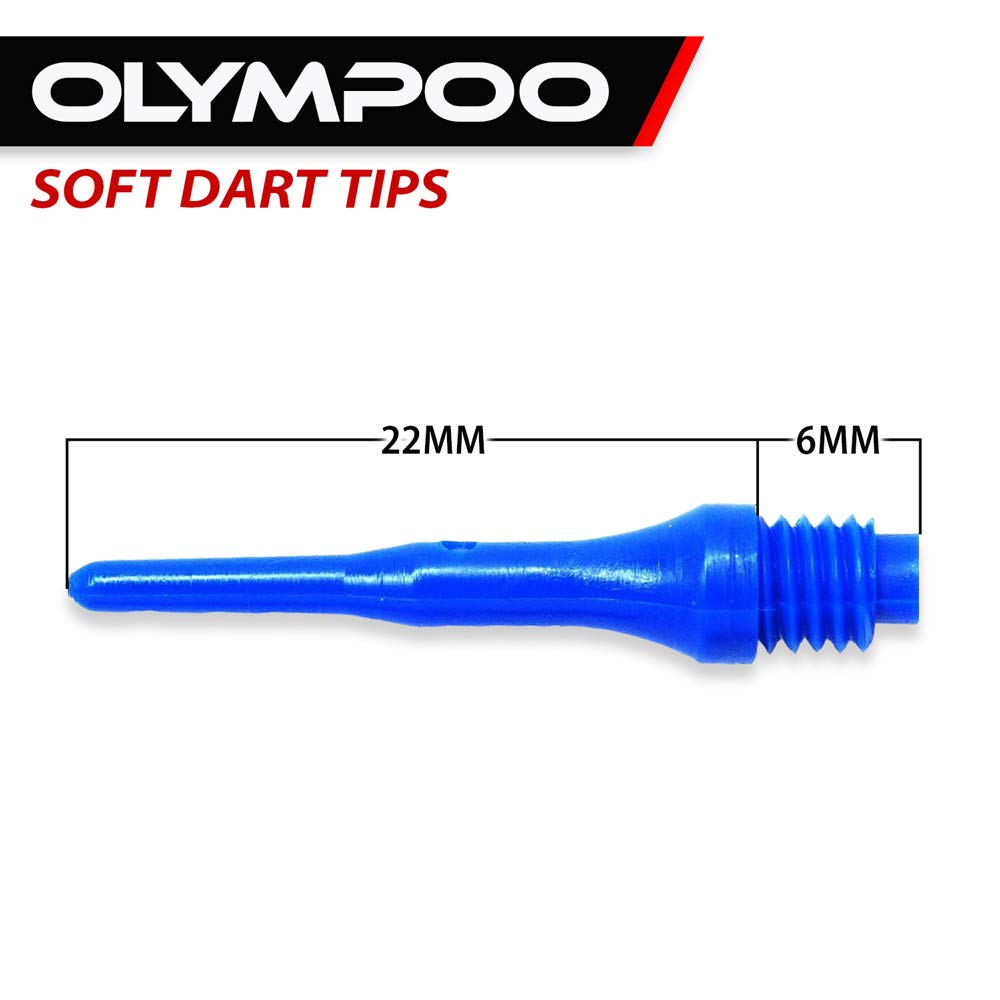 500 Punte Per Freccette OLYMPOO - Punta In Plastica Per Bersagli Elettronici, Nero - Foto 9