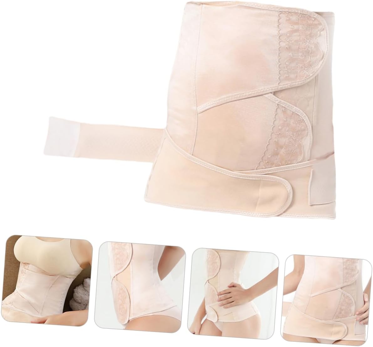 Didiseaon Postpartum Belly Belt Maternity Belt Pelvic Shaping Belt Maternity Belly Band Pregnancy Wraps Abdominal Mom Girdle Support Lifter Waist Belt Waist Trainer Beige Cotton