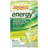 Emergen-C Energy+, With B Vitamins, Vitamin C And Natural Caffeine From Green Tea (18 Count, Blueberry Acai Flavor) Dietary Supplement Drink Mix, 0.33 Ounce Powder Packets