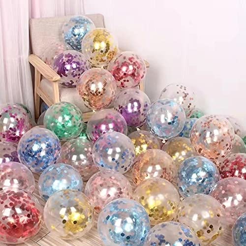 100Pcs Confetti Balloons 12 Inch Colorful Party Balloons Gold Sequin Balloon Set Assorted Color Latex Helium Balloons for Birthday Party Wedding Baby Shower Christmas Arch Decorations 100Pcs Confetti Balloons 12 Inch Colorful Party Balloons Gold Sequin Balloon Set Assorted Color Latex Helium Balloons for Birthday Party Wedding Baby Shower Christmas Arch Decorations