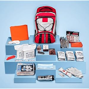 Guardian Survival Kit – Emergency Kit 2 Person, 72 Hours of Disaster Preparedness Supplies, Disaster Go Bag for Hurricanes Earthquakes Floods Tsunami with Survival Food, First Aid Kit, Water Pouches