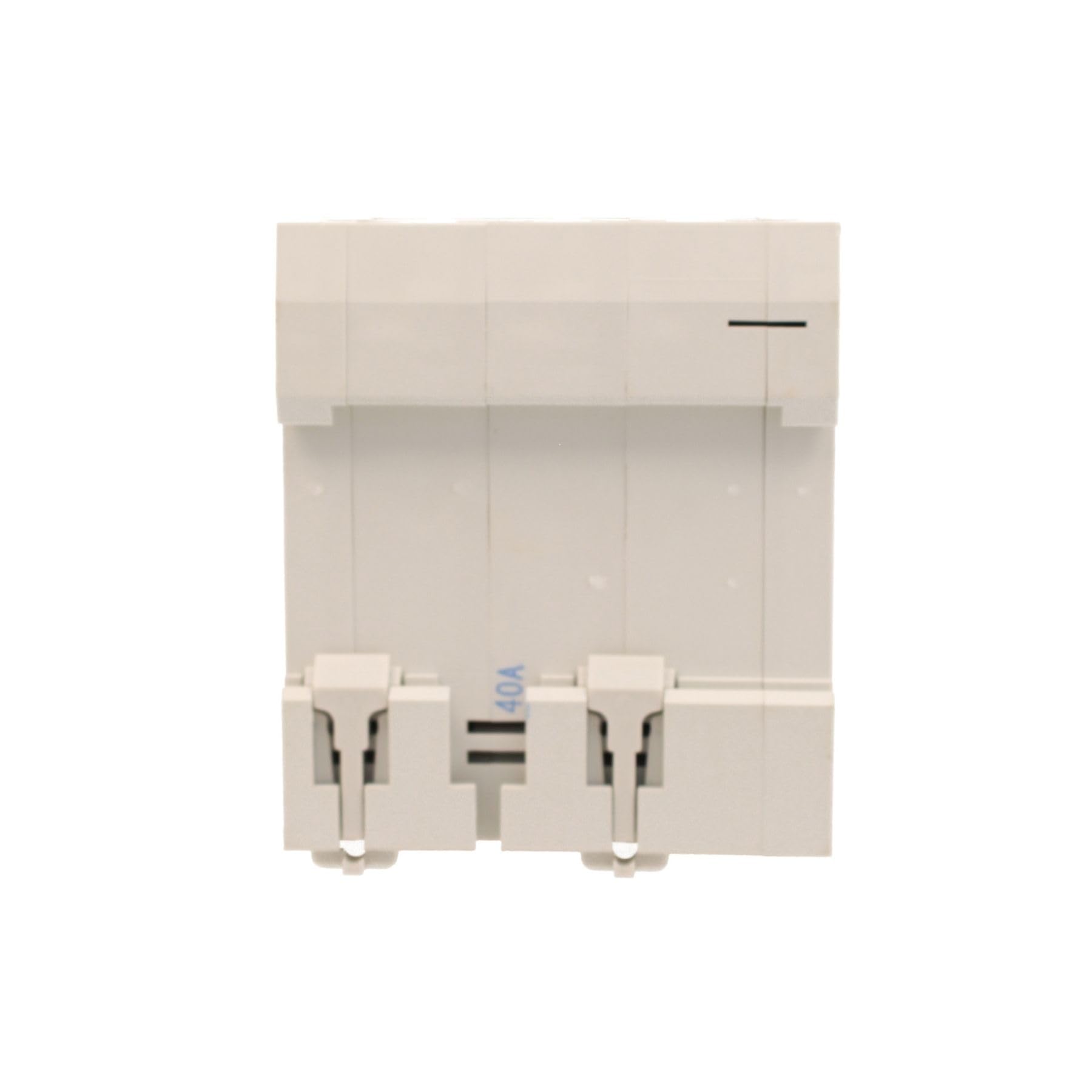 Interrupteur différentiel magnétothermique triphasé 30 mA 40 A C40, RCBO type AC courbe C, 3P+N 6 kA 400 V, occupe 4 modules DIN