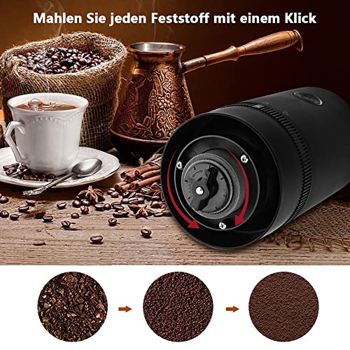 IVEOPPE Molinillo de café eléctrico y de especias, grado de molido ajustable con tapa de seguridad, granos de café… - Imagen 3