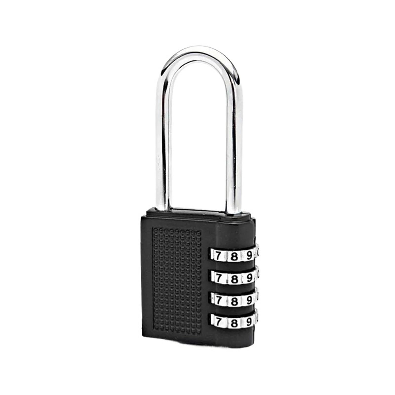 TQSKA 2 Stück * 4-stelliges Zahlenschloss aus Zinklegierung, Vorhängeschloss, Gepäck, Diebstahlschutz, wetterfeste Sicherheit, Outdoor-Fitnessstudio, sicheres Code-Türschloss, schwarz(Black)