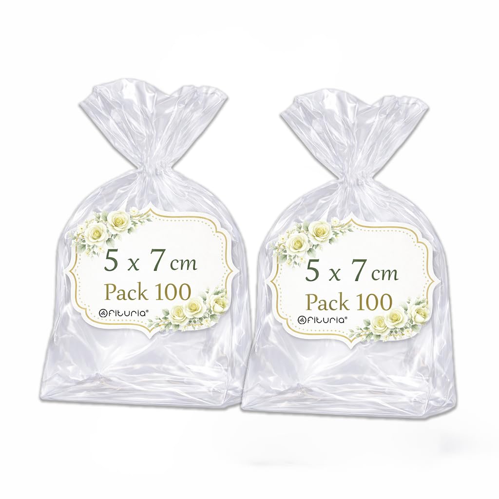 Ofituria Bolsas Celofán Transparente 10 x 15 cm, Bolsas Transparentes para Chuches y Regalos – Bolsas Plastico Transparente para Cumpleaños Infantiles, Galletas y Detalles, 1 Pack (100 Bolsas) — view 31