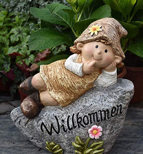 Statue d'extérieur elfe de jardin en résine rétro H32CM