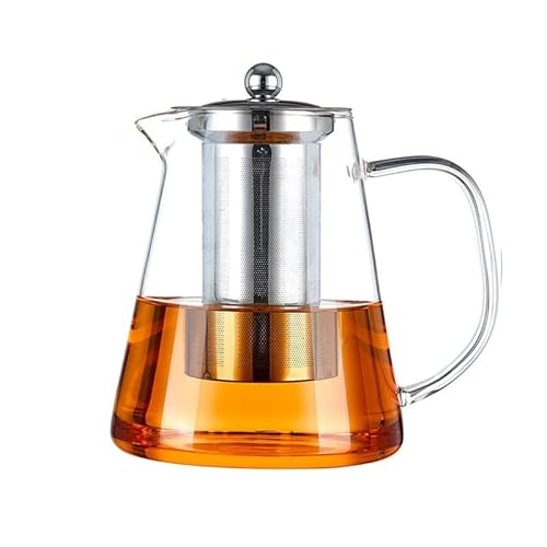 ガラスポット IH対応 紅茶 透明 304 ステンレス鋼 ティー 耐熱 電磁調理器が使える おしゃれ 大容量 割れずに急冷急加熱 急須 耐熱ガラスポット 高ホウケイ酸耐熱ガラス ステンレス 茶漉し付き フルーツ 茶 リーフ 茶 麦茶 できる 実用的 茶器