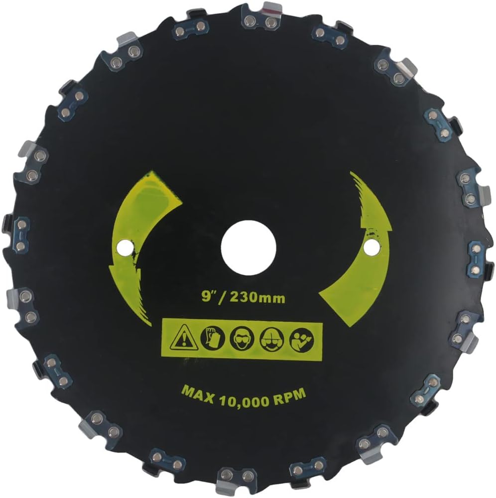 Brush Cutter Blade for Stihl Husqvarna Weedeater and More Cutter, Trimmer, Weed Eater, 9" 20T Chainsaw Teeth Saw Blade, 9" Circular Brush Blade，Carbon Steel x 2
