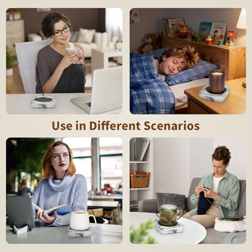 Image of VOBAGA Coffee Mug Warmer with 3-Temp Settings, Coffee Cup Warmer with Auto Shut Off, Smart Mug Warmer for Travel Office Desk Candle, Coffee Warmer for Coffee Gifts Coffee Accessories for Women Men