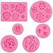 JaneYi 6 sztuk foremek do kremówek silikonowe formy do ciast kremówek 3D kwiat stokrotka róża liść lotosu ciasto dekoracja forma DIY narzędzie do pieczenia do fondantu babeczek czekolady cukierek galaretka mydło glina polimerowa glina