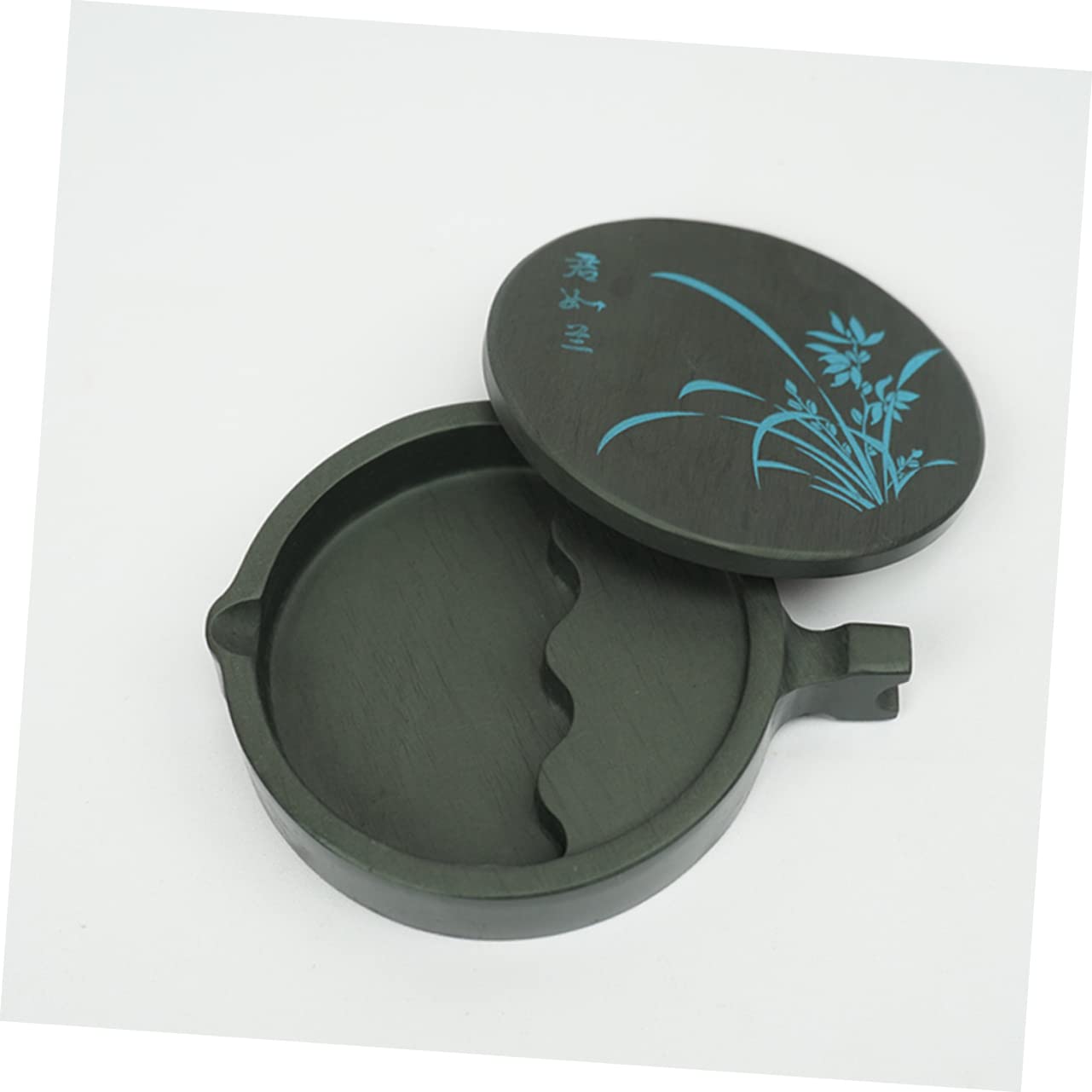 Pierre à Encre Chinoise pour Calligraphie, Pierre Naturelle Noire 4 Pouces