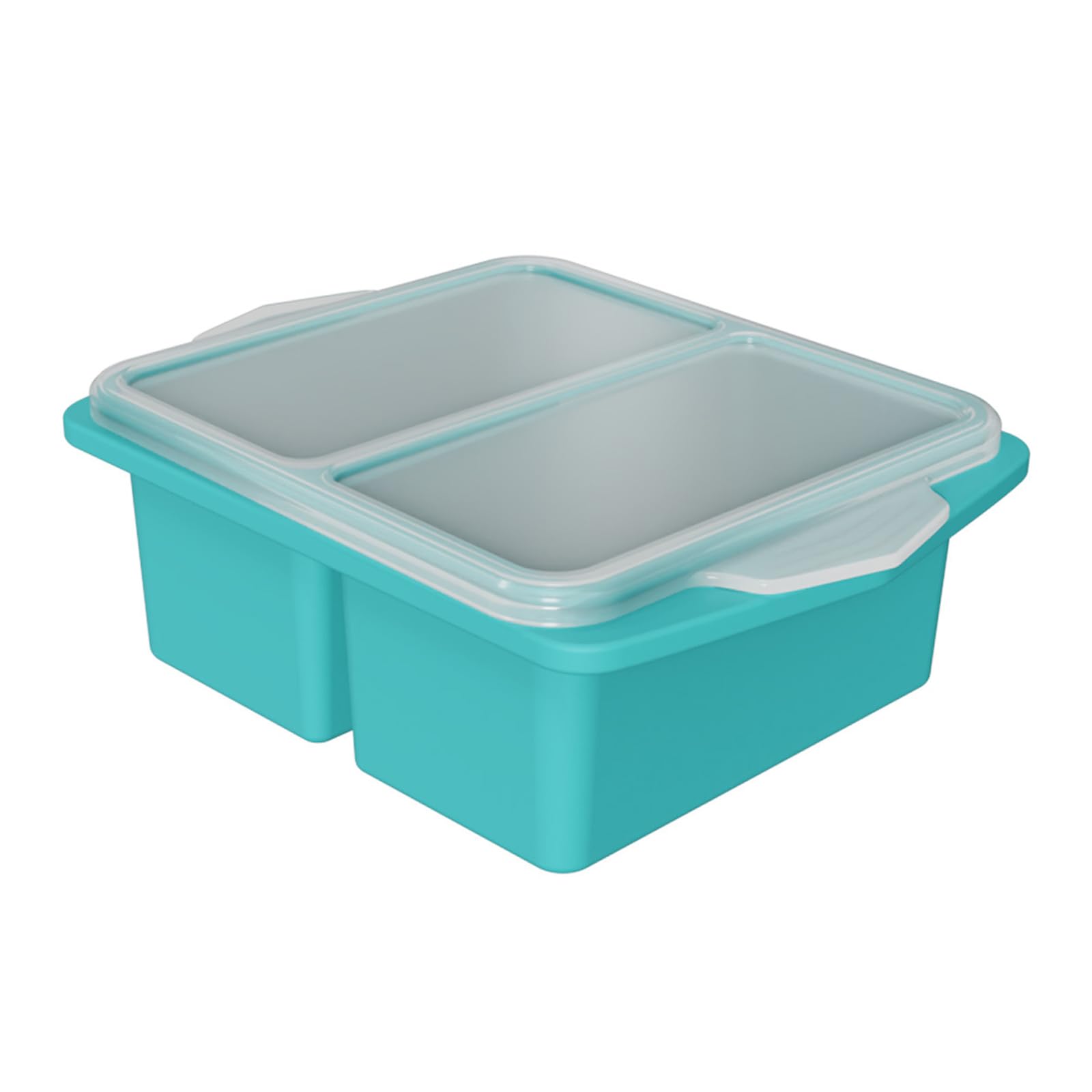 jiingekk Flexible Silicone Ice Cubes Mold with Cover Ideal for Making Big Ice Cubes Food Freezer Container Kitchen Gadget Elastomer Freezing Block Tray with Lid