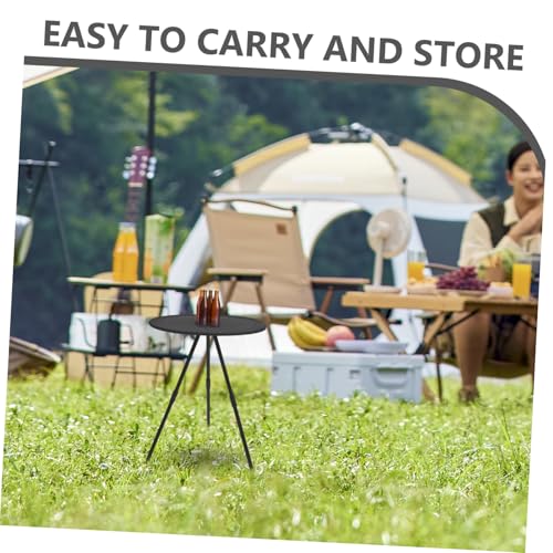 Table pliante ronde de camping en acier carbone premium