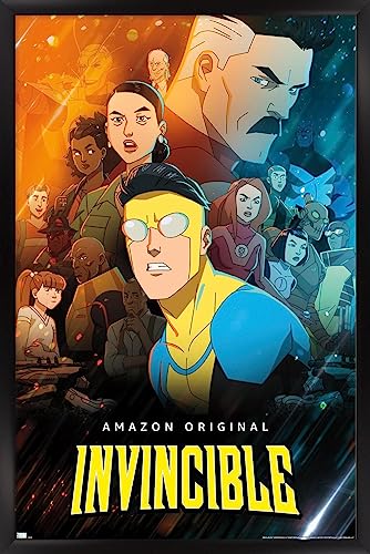 Trends International Invincible - Group One Sheet Wall Poster, 14.72" x 22.37", Black Framed Version