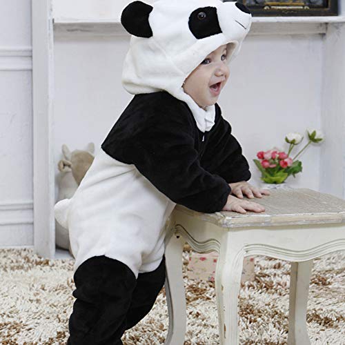 Tonwhar Unisex-Baby Animal Onesie Costume Cartoon Animal Outfit Homewear Baby One-Piece Rompers(3-6 Months/Height:24"-26", Panda) #TOP7