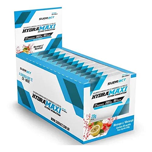 Sudract Hydramaxi Isotônico Em Pó - 25 Sachês 20G Morango Com Mar...