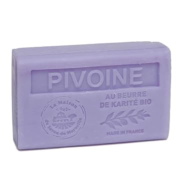Maison du Savon de Marseille - French Shea Butter Soap - Peony (Pivoine) Fragrance - Set of 5 x 125g