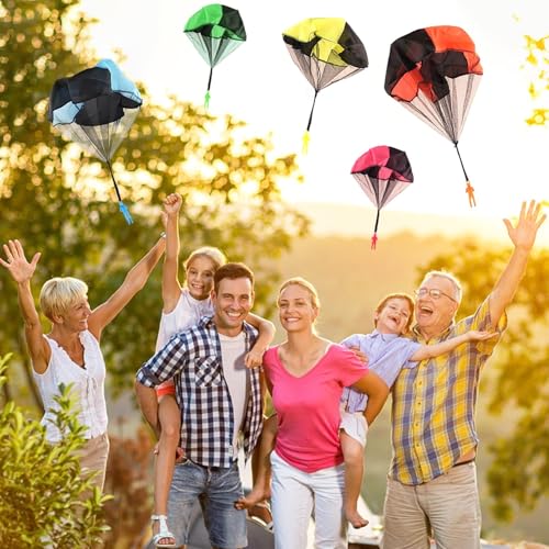 Taiyyi 6 Stück Fallschirm Spielzeug,Fallschirm Spielzeug für Kinder,KinderOutdoor Flying Toys Geschenke, Outdoor Fallschirm Wurfspiel
