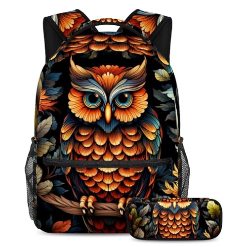 Sac à dos chouette grand format résistant pour soulager le dos des enfants et adolescents