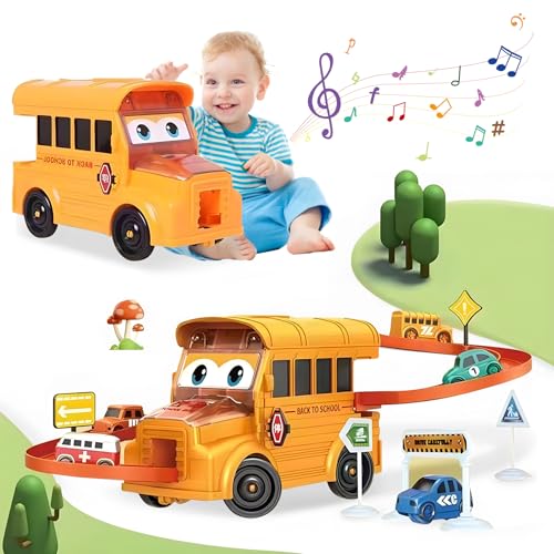 Carritos, Video Games Tucorresi Juguete de Pistas de Carros para Niños - Pista de Coches con Rampas y Circuito de Carreras, Carrito Infantiles Coche DIY Regalo para Niño 3+Años,...