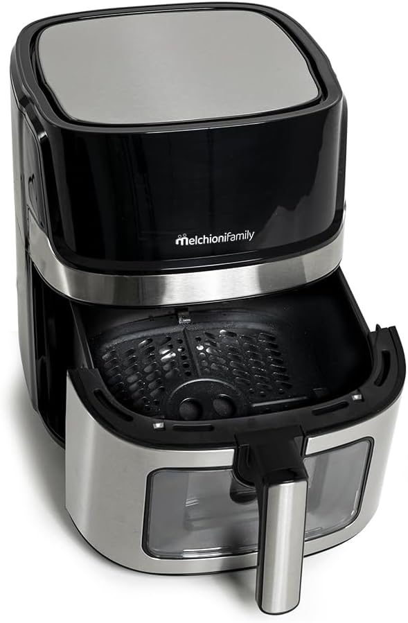 Melchioni Family | Friggitrice ad Aria Smart GINEVRA, Capacità 6,5 litri con Wifi Compatibile con Google e Alexa, Air Fryer con Ricettario su App, Colore Nero Melchioni Family | Friggitrice ad Aria Smart GINEVRA, Capacità 6,5 litri con Wifi Compatibile con Google e Alexa, Air Fryer con Ricettario su App, Colore Nero