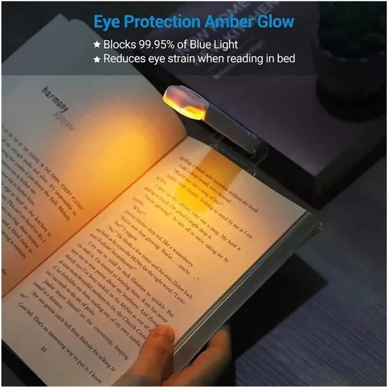 Image of Book Lamp for Students, USB Rechargeable LED Study Light, 3 Brightness & Color Modes, Clip-On, Portable & Eye-Friendly (Book Lamp)