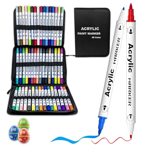 48 Colors Dual Tip Marker Set for Crafting