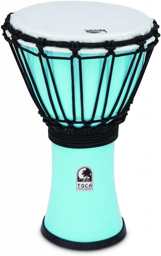 Toca TFCDJ-7PB Colorsound 7-Inch Djembe, Pastel Blue