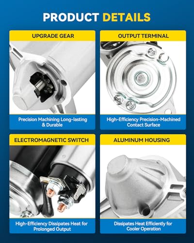 Image of PHILTOP Starter Replacement for Jeep,2003-2005 Liberty 3.7L from 02 /06 /2003 1.2 KW OE# 17882N,56041641AG, 56041641AD, 56041641AF, M1T86884, 17882N, M0T92082