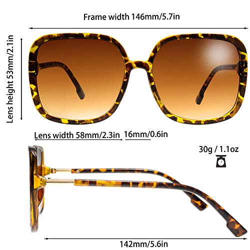 Image of The Fresh Women's Oversized Square Jackie O Cat Eye Hybrid Butterfly Fashion Sunglasses - Exquisite Packaging