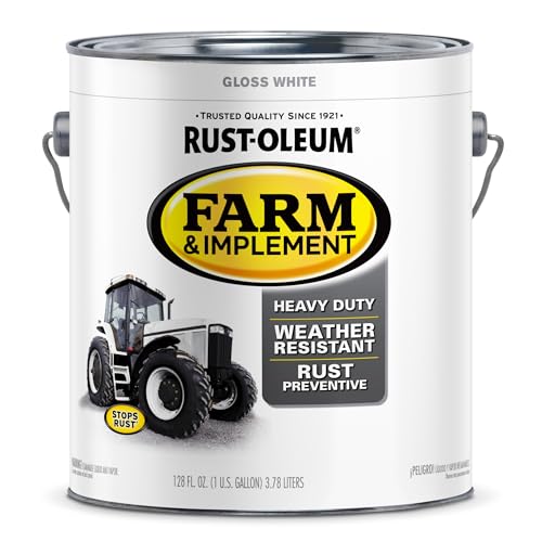 Image of Rust-Oleum 280166 Farm & Implement Enamel Paint, Gallon, Gloss White