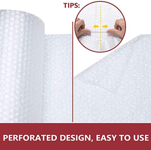 Bubble Cushion Wrap 30cmx15m Air Bubble Cushioning Wrap Rolls Bubble Roll, Perforated Every 30cm,Include 10 Free Fragile Sticker Labels for Moving Shipping Posting Packing Boxes Suppliers