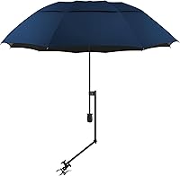 Vista 38 de Sombrilla de playa UPF 50+ con abrazadera universal ajustable