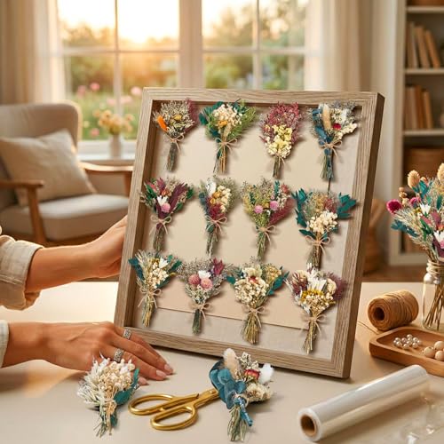Ramo de Flores Secas Hechas a Mano 24 Piezas miniatura 4