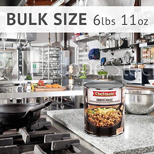 Chef-mate Chorizo Breakfast Sausage Skillet, Great for Camping Meals, 6 lb 11 oz (#10 Can Bulk)